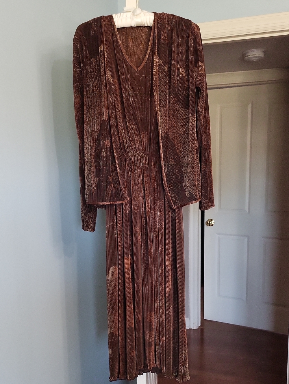 Vintage dress with jacket brown size Medium/10